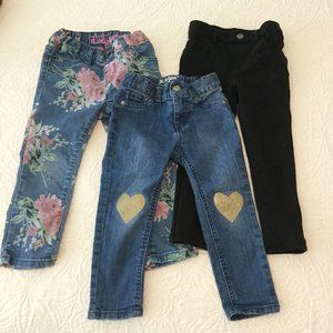 Lot: toddler girls pants (3T)